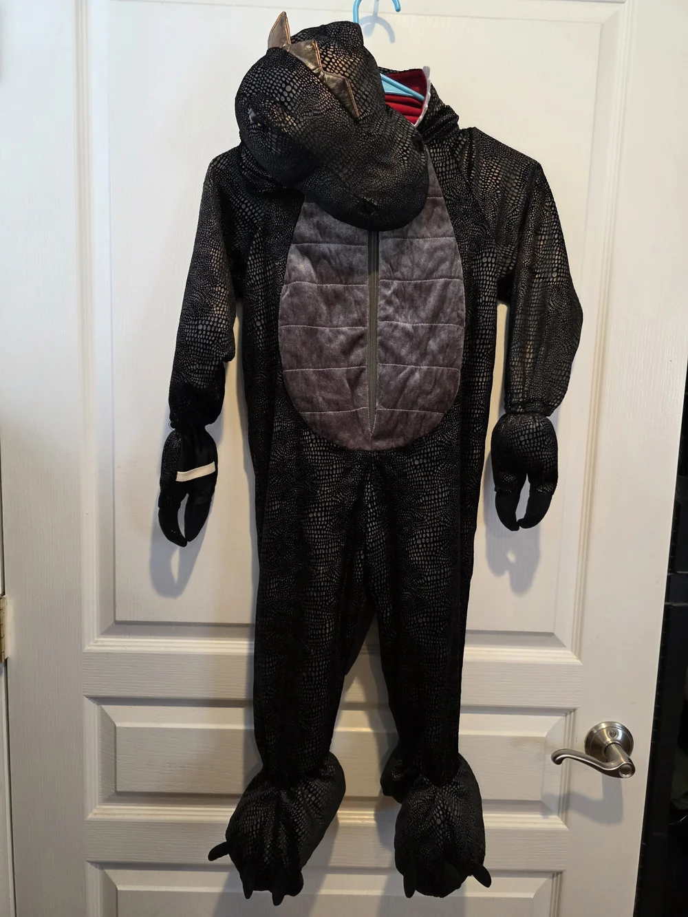 Boys Black Dinosaur Costume 4T Dragon Hooded Halloween Cosplay